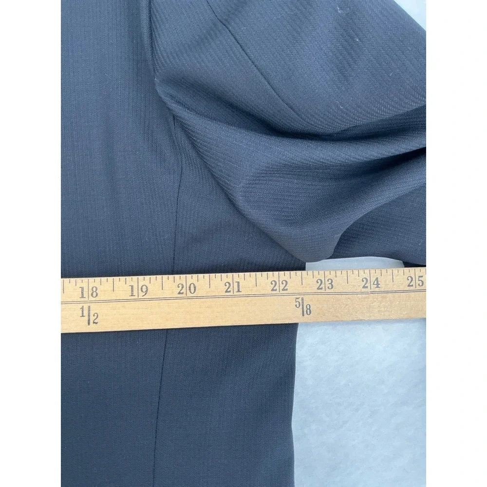 Adolfo Blazer Mens 42 R Charcoal Grey Super 120s Wool 3-Button Made in Italy